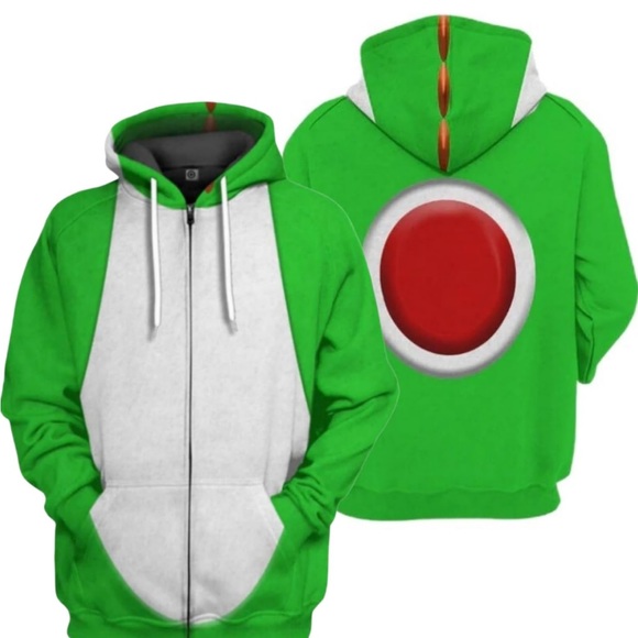 Bowser cosplay costume hoodie，Adult 3D printed full zip hoodie - Picture 1 of 4
